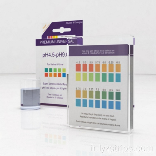 Bandelettes de test pH 4,5-9,0 CE approuvées par la FDA